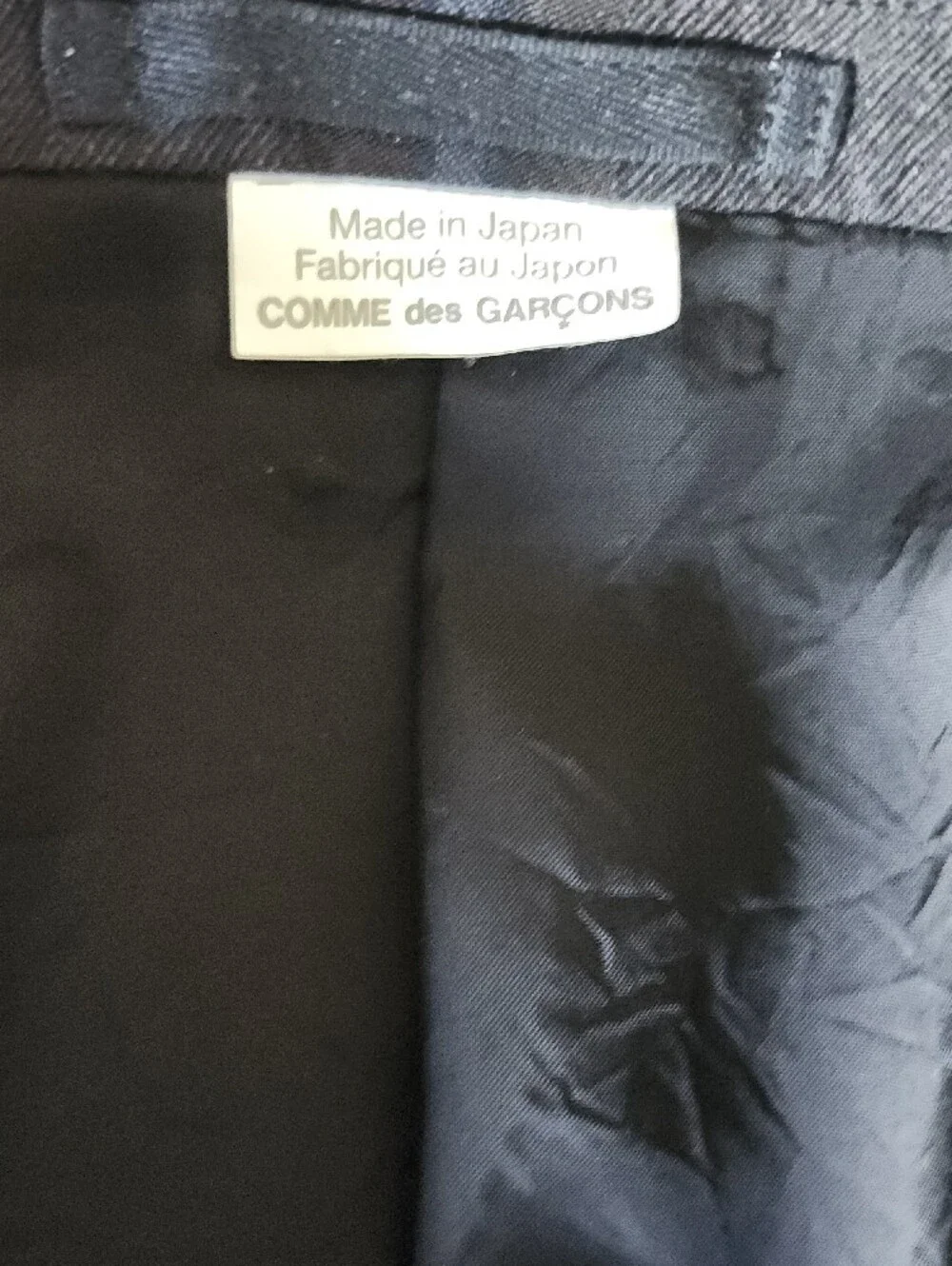 Comme des Garcons Black Pinstripe Wool Sport Coat